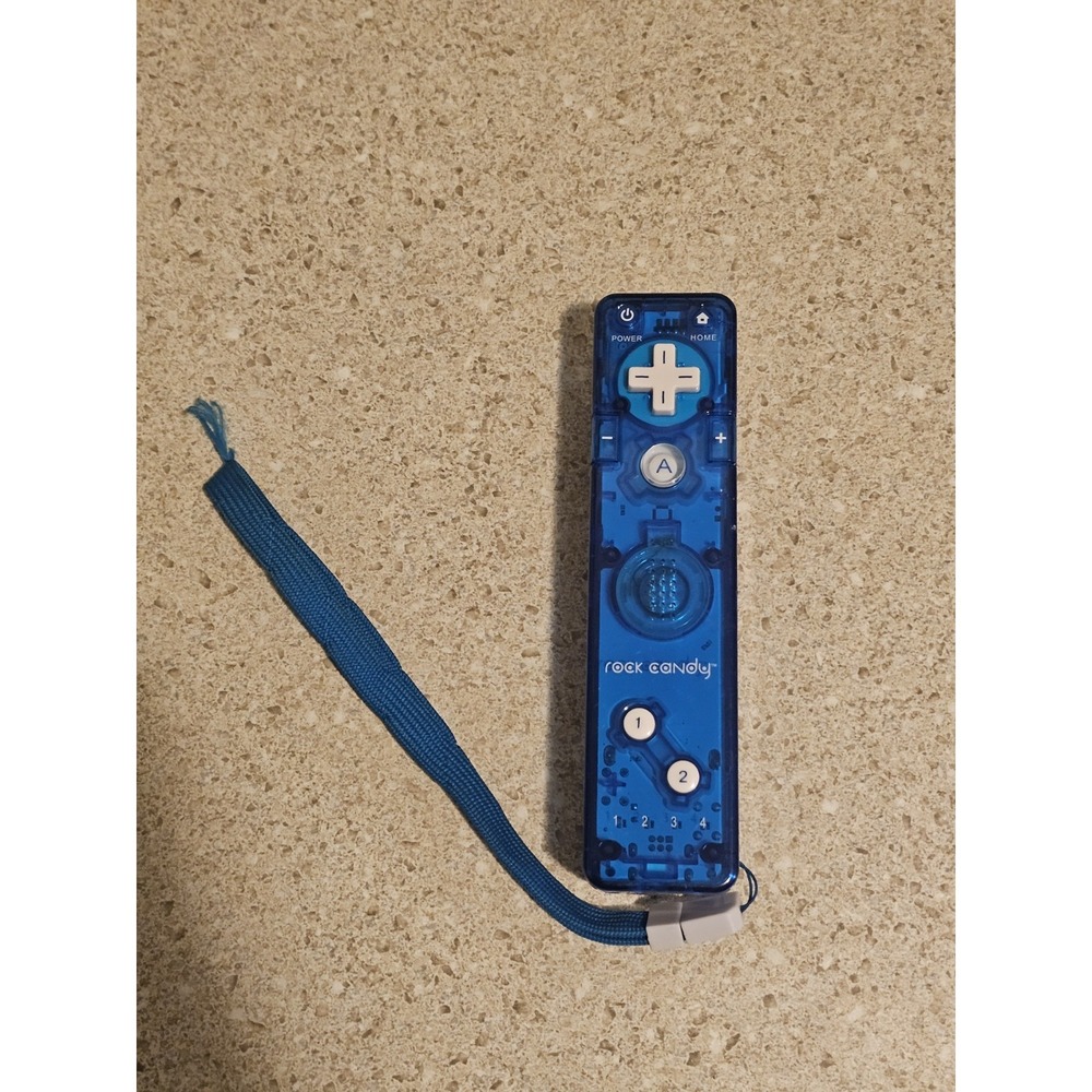 Rock Candy Nintendo Wii U Video Game Remote Controller Clear Blue